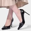 Mode Ins Stil Mode Gürtelschnalle Lackleder Damen Pumps Frühling Herbst Elegante Spitze Stiletto Hohe Absätze Büro Dame Schuhe