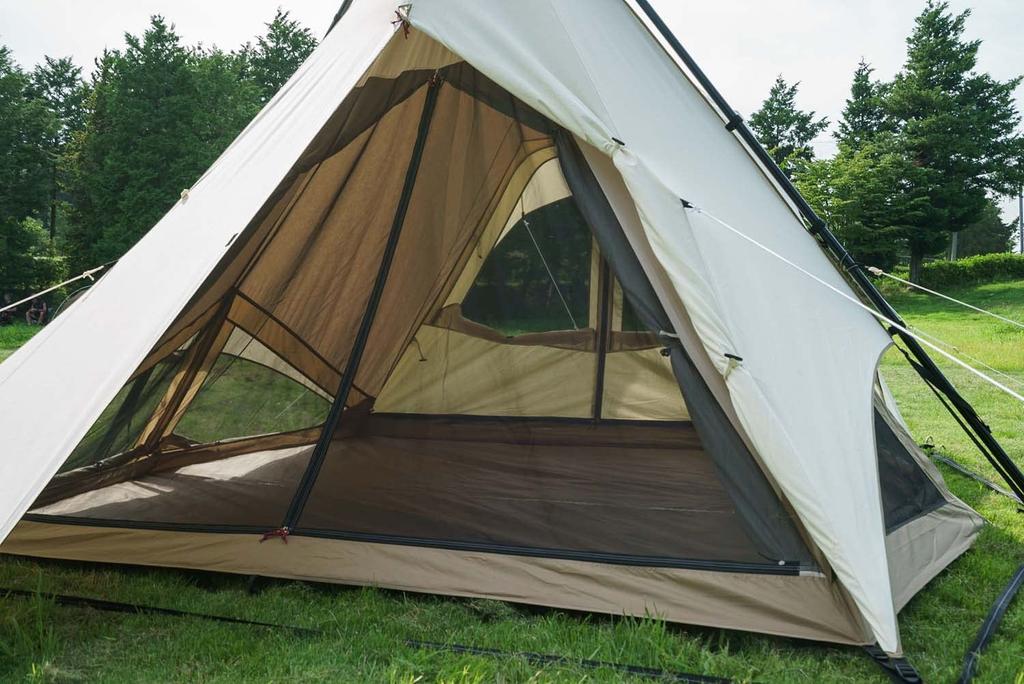 ogawa Outdoor Camping Tent Piraeus 5 x Sand Beige x Dark Brown 2746 [for people] Off-white
