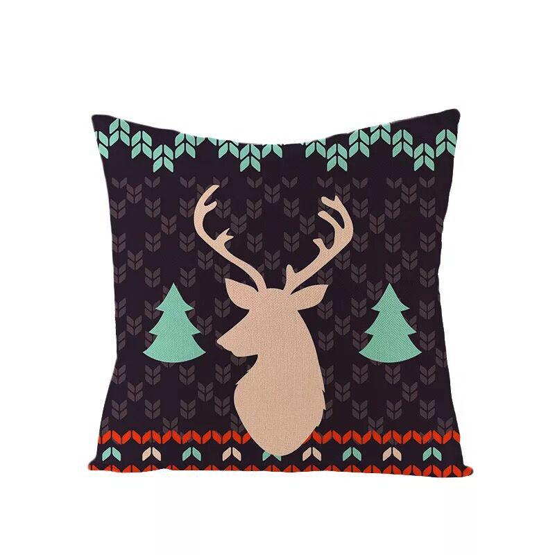 Linen Christmas Pillowcase Home Christmas Sofa Pillowcase Christmas