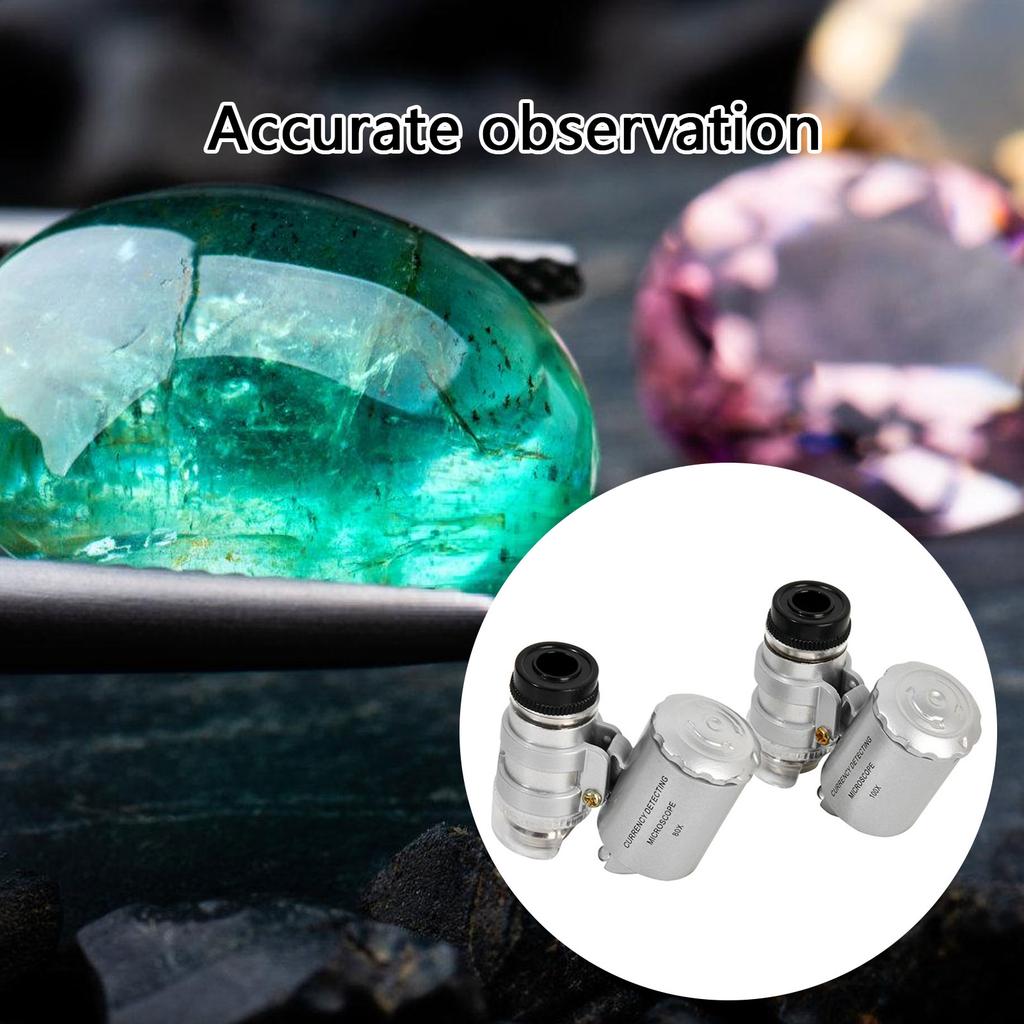 Adjustable Magnifier Magnifying Glass For Antique Jewelry Handheld Jeweler Magnifier with LED Light Microscope