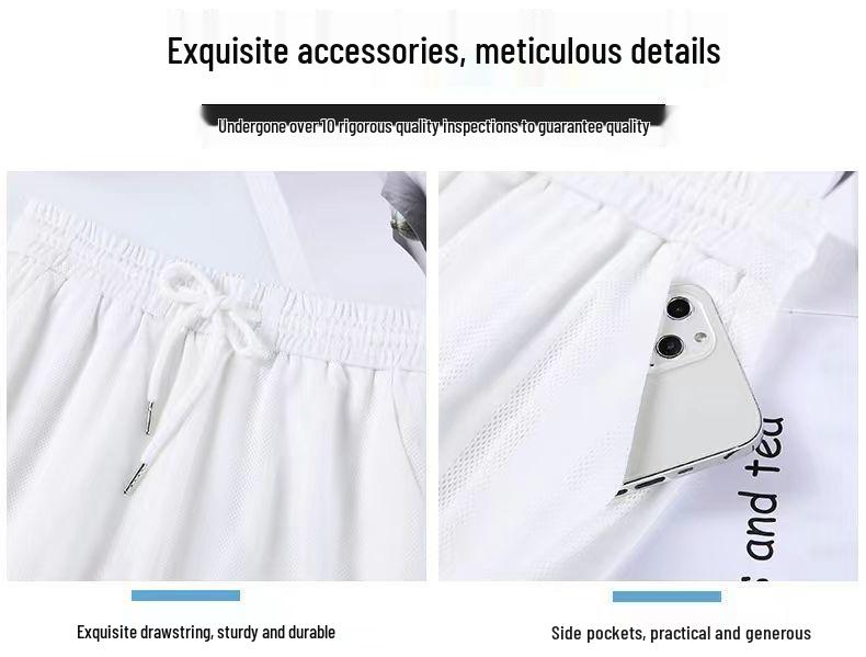 Women's Wide-Leg Mesh Split Pants – Spring/Summer 2026 Style, Sun Protection, Loose Fit, Straight Long Casual Pants