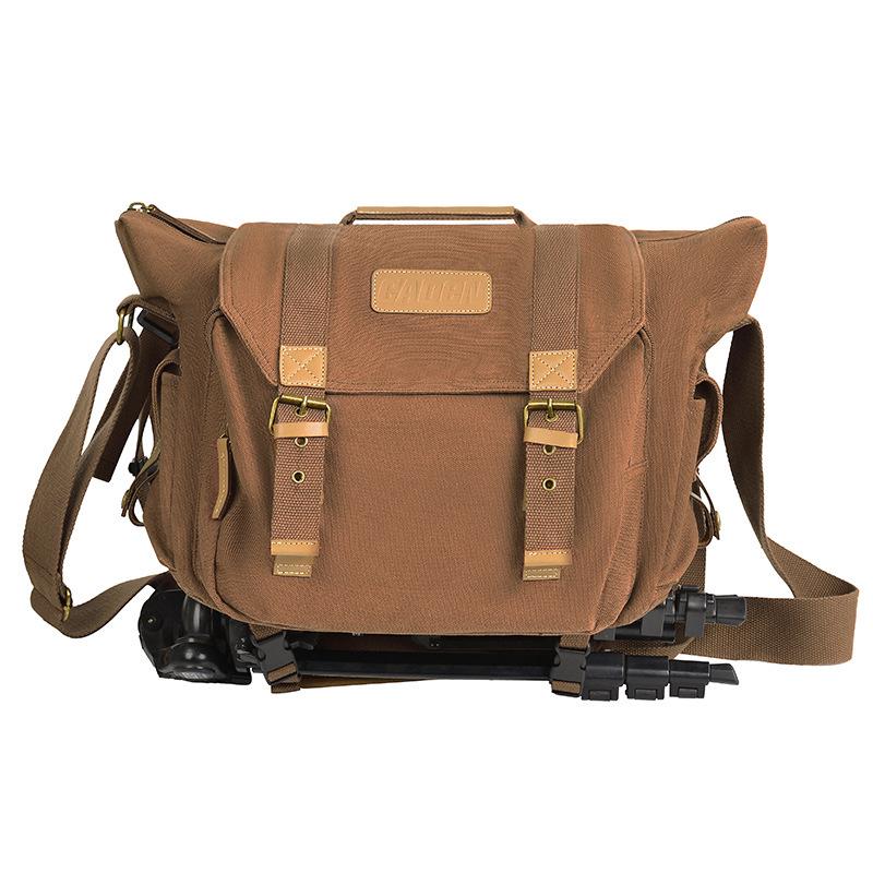 Cwatcun Retro Canvas Outdoor Kameratasche für DSLRs