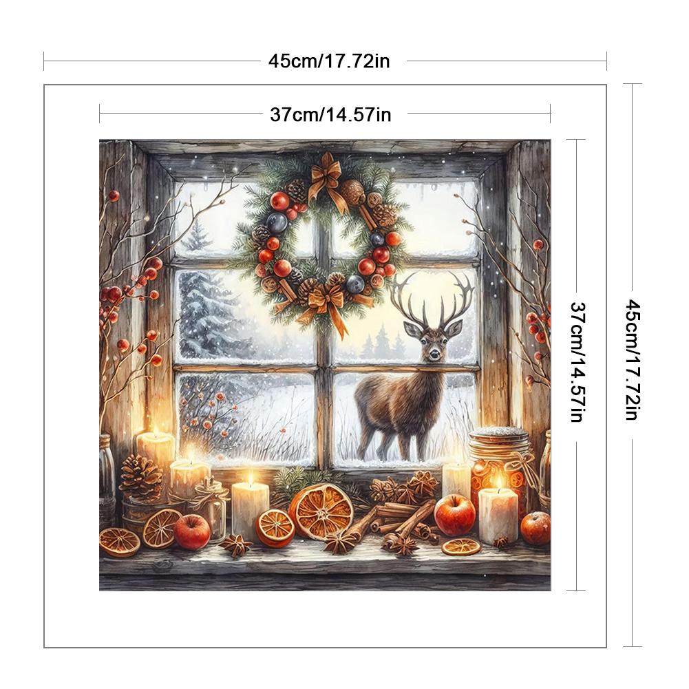Winter Printed Cross Stitch Kit DIY 11CT Embroidery Craft Set Home Decoration