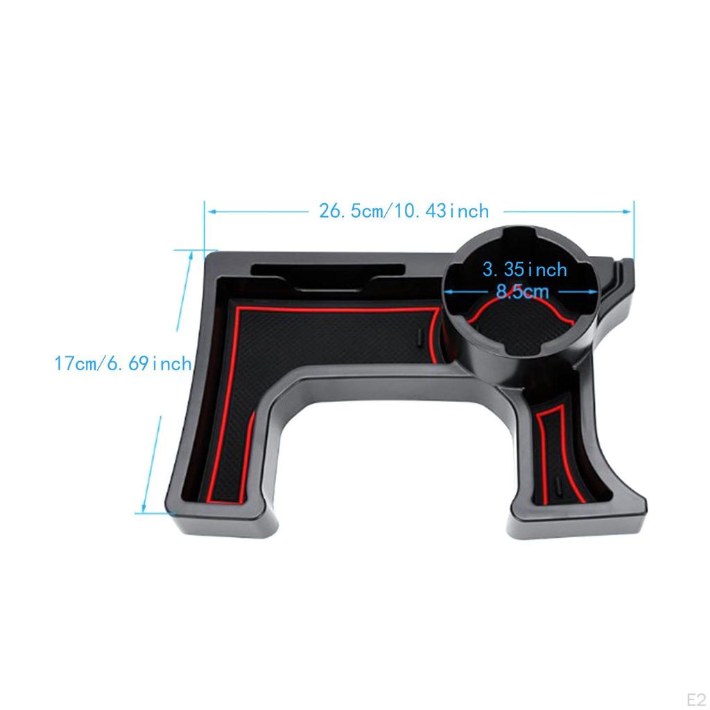 Center Console Storage Box with Cup Holder Comfortable Space Saving Anti Slip for Jimny