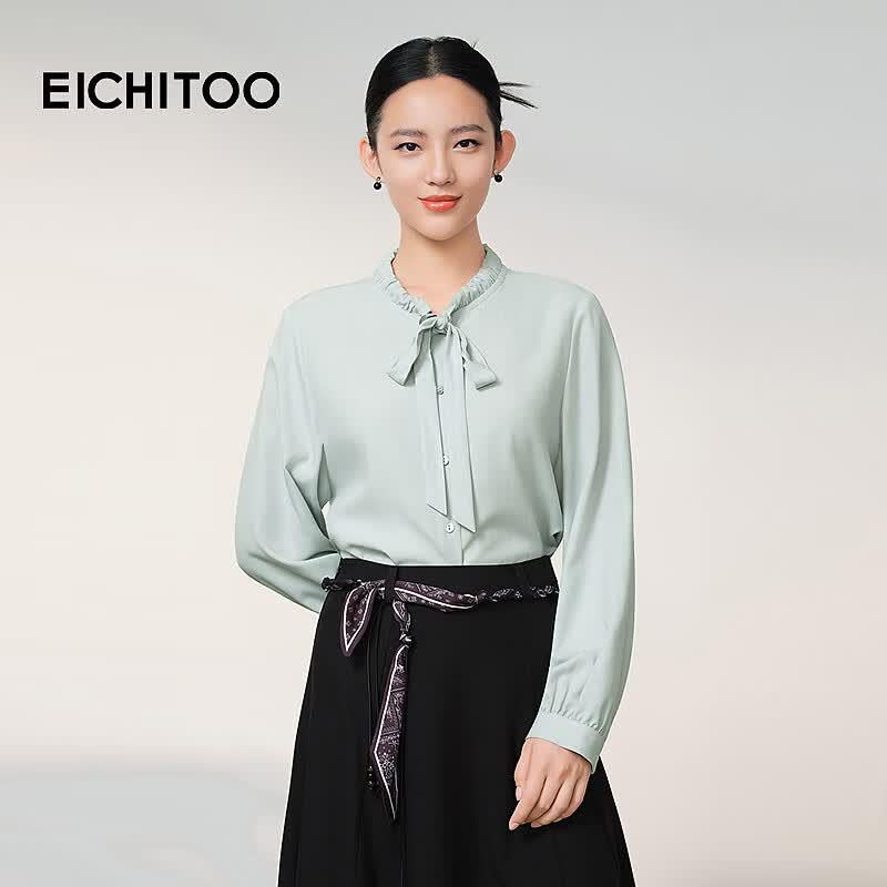 EICHITOO Women's Lyocell Blend Long-Sleeve Shirt