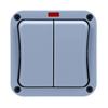 2 Gang   with Indicator Light 2 Gang Electrical   with Light 2 Gang Power   IP66 Waterproof 20A   Mounted