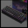 104-Key Blue/Red Switch Mechanical Keyboard with Mixed Lighting for Gaming and Office Use
