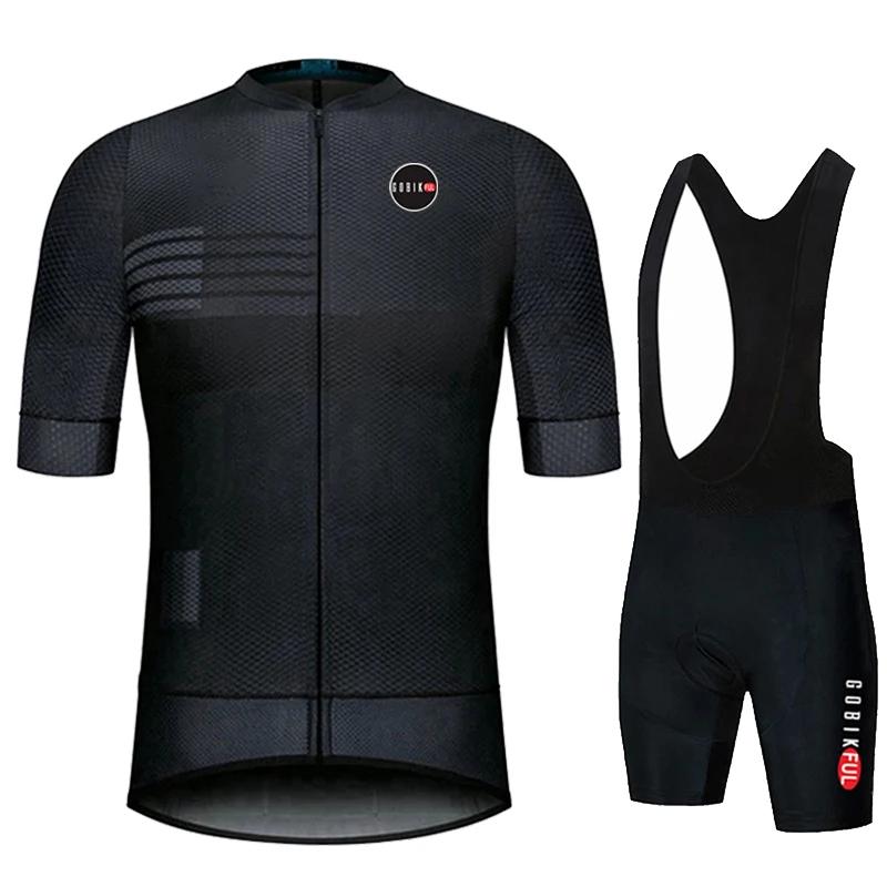 2026 Gobikful Set Maglia Ciclismo Uomo Abbigliamento Estivo Ciclismo Magliette Bici da Strada Completo Pantaloncini con Bretelle Bici MTB Ropa Ciclismo Maglia