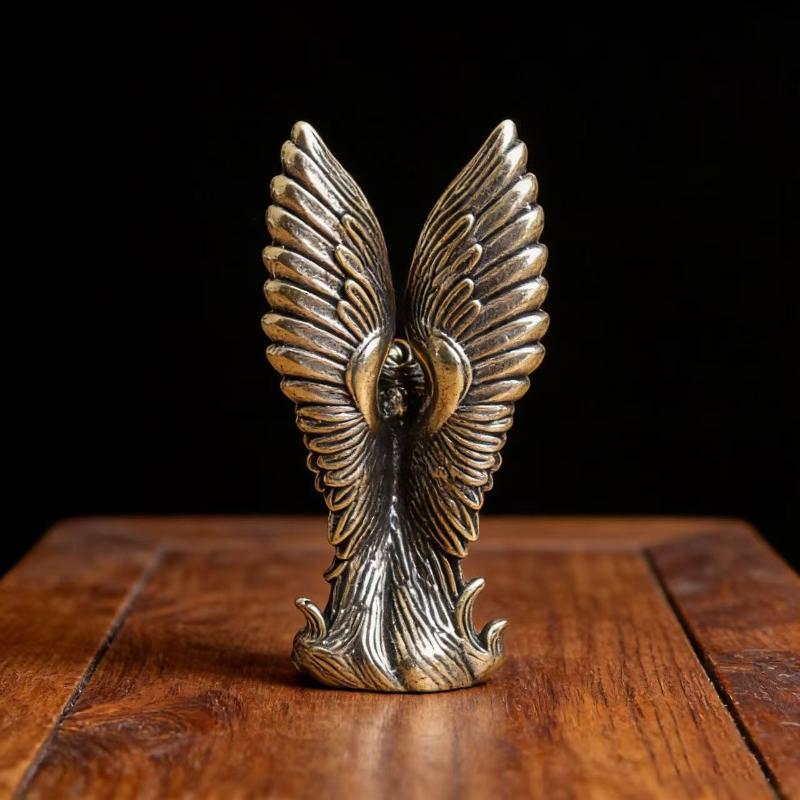 Goddess Angel Figure Home Decor Guardian Angel Statue Decoration Retro Home Decor Desktop Tea Pet Craftwork Bronze Ornament
