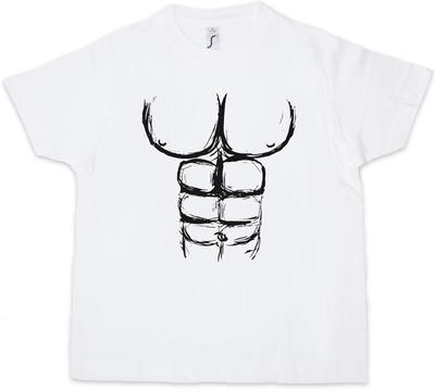 BODYBUILDER CHEST Kids Boys T-Shirt Gym Fitness Sports Six Pack Bodybuilding