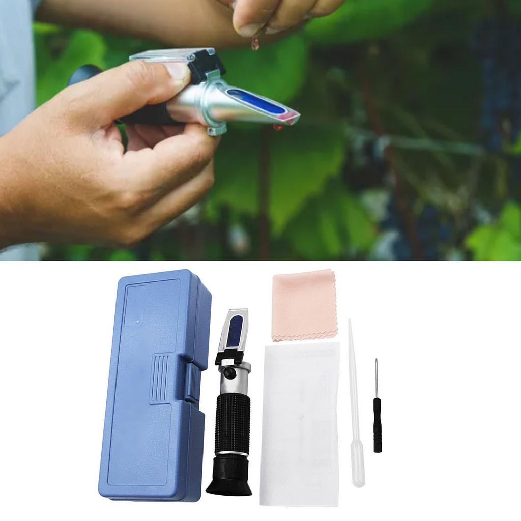 Handheld Refractometer 0?32percent Range Portable Brix Meter High Accuracy Sugar Content Tester for Food
