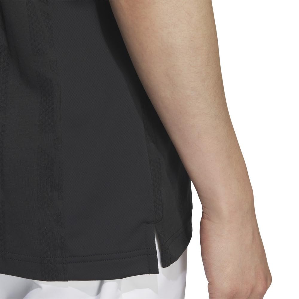 Adidas Golf Beyond the Course Jacquard BOS Logo Kurzarmhemd Schwarz, Herren,