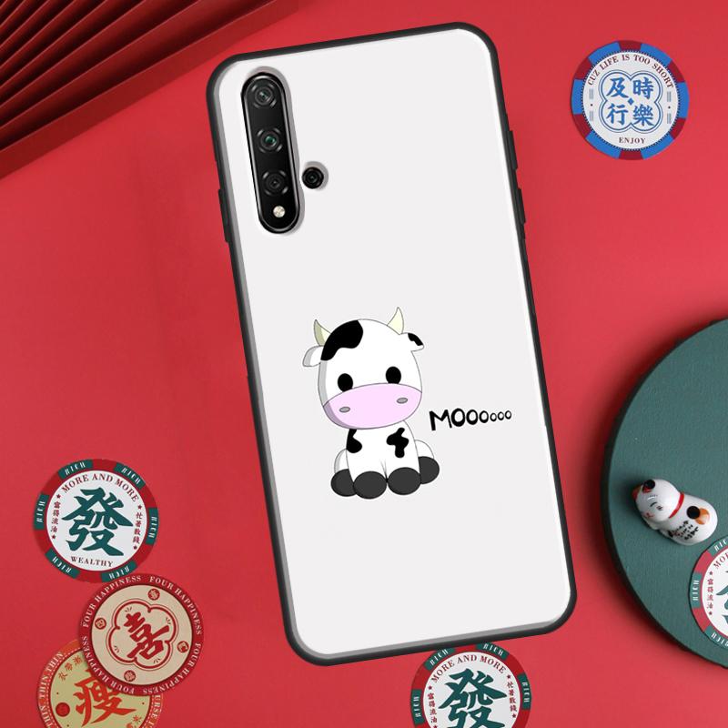 Animal Cute Cartoon Cow For Huawei P20 P30 P40 Lite P60 Pro Nova 12i 11i 8i 12s 9 10 SE Y90 Y60 Y70 Y72 Y61 Y91 Case