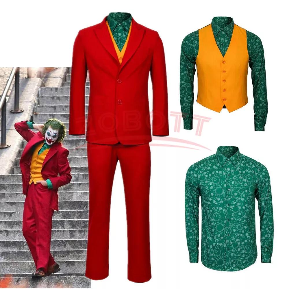 Joker Costume Wig Adults Suitable for Halloween Party Carnival Stage Performance Clown Cosplay Costume XS（old）
