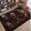 Rose Floral Theme Soft Crystal Velvet Rug Custom Name & Text Print Non Slip Floor Rug for Bedroom Living Room