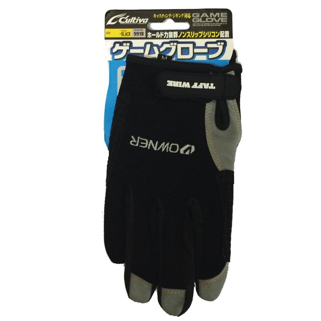 OWNER Fishing Gloves Game LL Black 209918