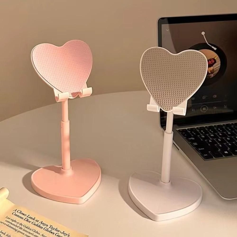 Love Shaped Design Tablet Stand Extendable Design Live Streaming Stand Phone Stand Desktop Use
