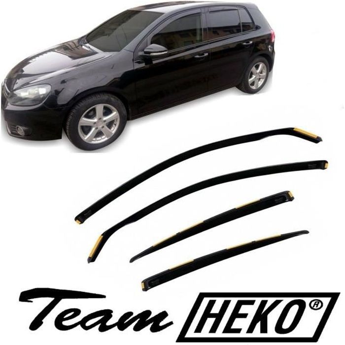 J&J AUTOMOTIVE | Heko Air Deflectors Wind Deflectors For Volkswagen Golf 6 5P. Berlina 2008-2013