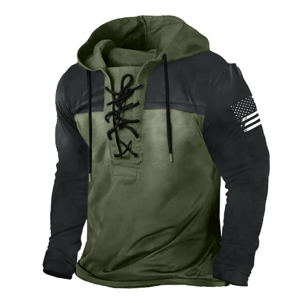 Fitness Clothes Men's Peripheral Sweater Hooded Long Sleeved T-shirt