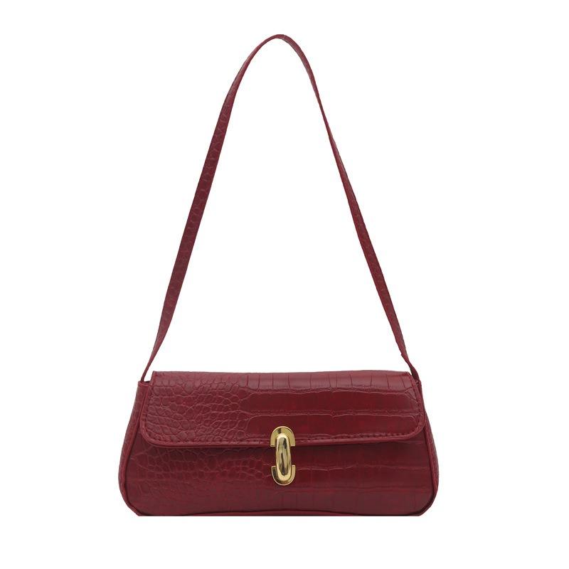 New Personalized Trendy Solid Color Fashionable Retro Underarm Portable Shoulder Bag Underarm Shoulder Women's Bag