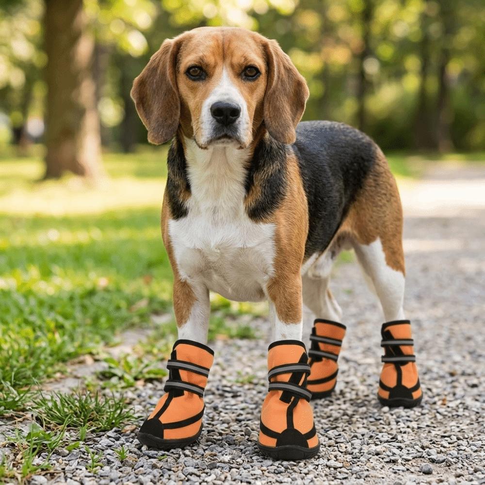 Soft Sole Dog Shoes Adjustable Strap Dog Anti-slip Paw Shoes Pet Rain Boots  Paw Protection