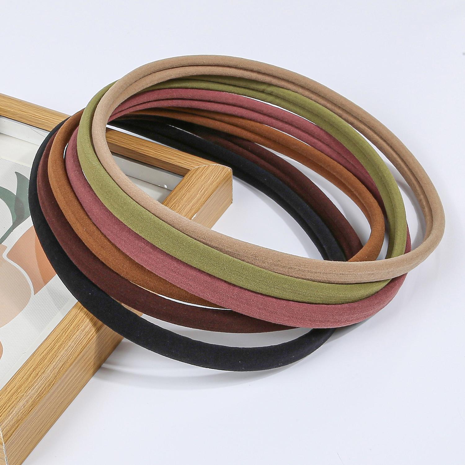 

6 шт. Спортивная повязка на голову для улицы Эластичные нейлоновые повязки для волос Женский обруч для волос Эластичный браслет Йога Бег Тренировки Пот Повязка на голову Головной убор