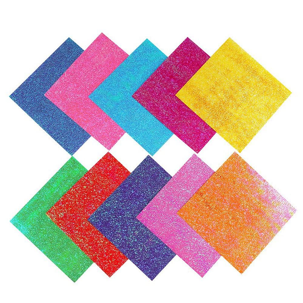 Glitter Origami Paper 50 10 15cm Paper Glitter Thousand DIY Crafts Set, Sheets, Colors, Square, Single-Sided, Colorful, Art, Paper, Cranes,