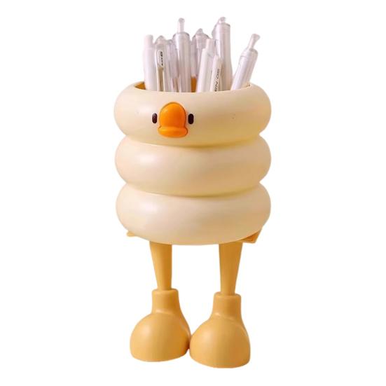 Pen Holder Cartoon Style Ice Cream Duck Shape Pen Organizer Large