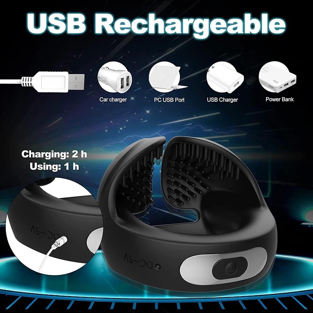Vibrating Cock Ring Cockring Sex Toy for Men Couple Delay Ejaculation Chastity Testicles Massager Penis Vibrator