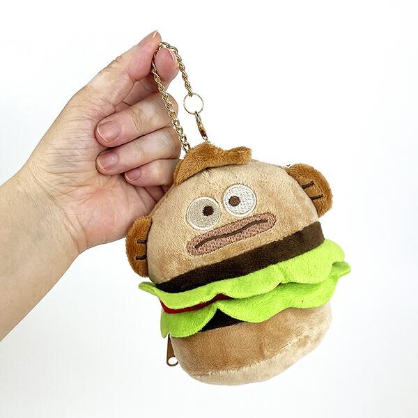 Sanrio Hangyodon Hamburger Pouch Plush Ball Chain