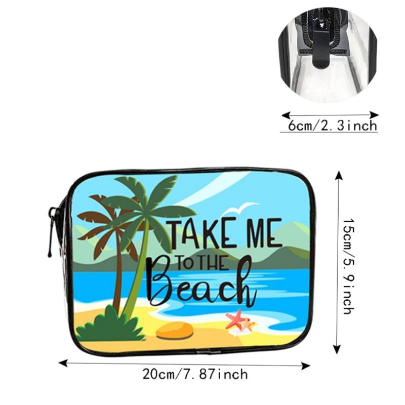 Organize Your Summer 1Pcs Clear PVC Makeup Bag Perfect for Travel Toiletries