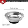3/4/6 Inches Magnetic Tray Circular Magnetic Parts Bowl Screw Storage Tray Stainless Steel Tools Tray For Auto Suction Pad Tools