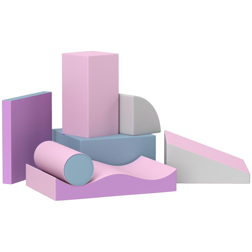 Foam Building Blocks for Children, Promotes Creativity, Faux Leather, 40x40x20 cm, Multicolor, 1-3 Years