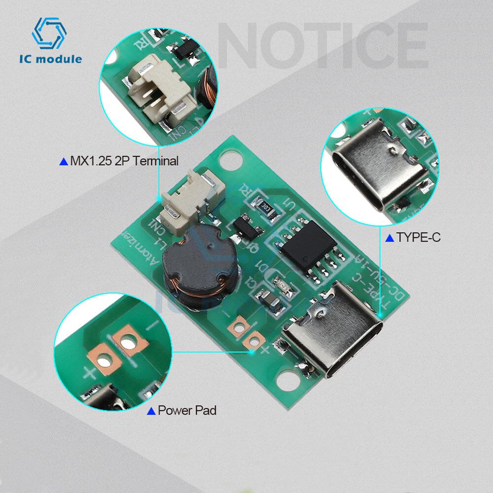 DC 5V 1.5-2W Single Spray Humidifier Mist Module Energized Mist Air Plant Humidifier Mist Driver Board Type C Interface