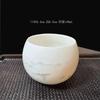 Dehua suet jade white porcelain master cup tea cup household tea cup single cup large ceramic souvenir Arhat cup