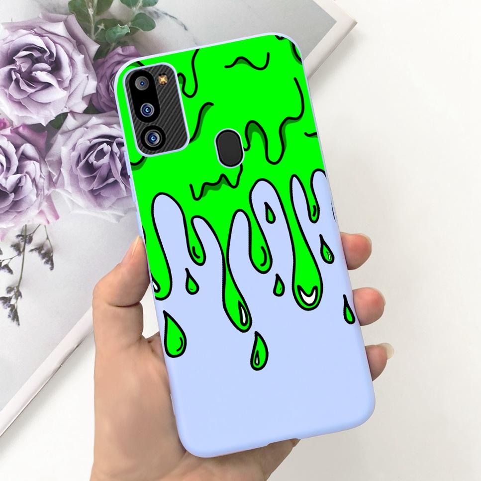 For Samsung Galaxy M21 2021 Case Cute Cat Fashion Girl Soft Silicone Cover For Samsung M21 2021 SM-M215G Bumper Phone Case Funda