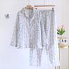 Long Sleeve Pajamas Set Nightie Autumn Pure Cotton Floral Ladies Pyjamas Sleep Wear Women Homewear Pj Lounge Set