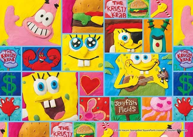APPLEONE Jigsaw Puzzle SPONGEBOB TILE ART Tile 108 pieces Made in Japan x cm SpongeBob 108-094 (SpongeBob Art) 25.7 18.2