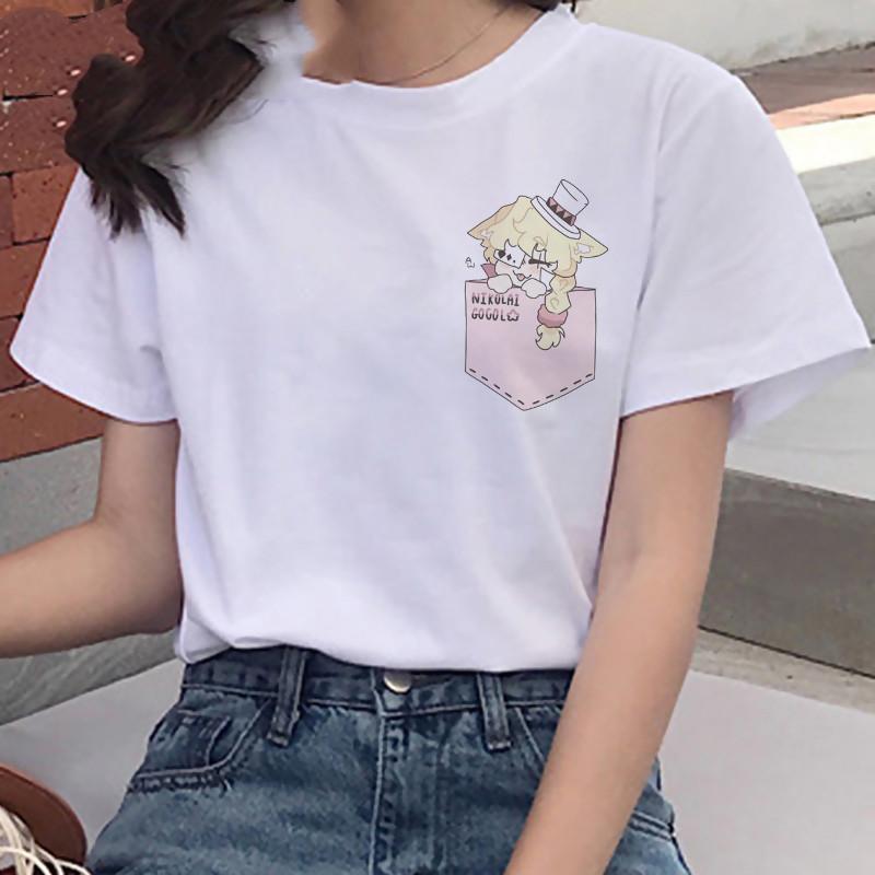 Vtipné dámské tričko Bungou Stray Dogs Harajuku Kawaii Tričko Roztomilé Anime Tričko Letní Topy Grafické Tričko Chuuya Nakahara