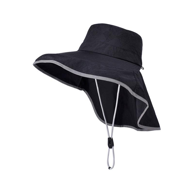 Summer Outdoor Sun Hat With Wide Brim And Neck Shield For Men Women