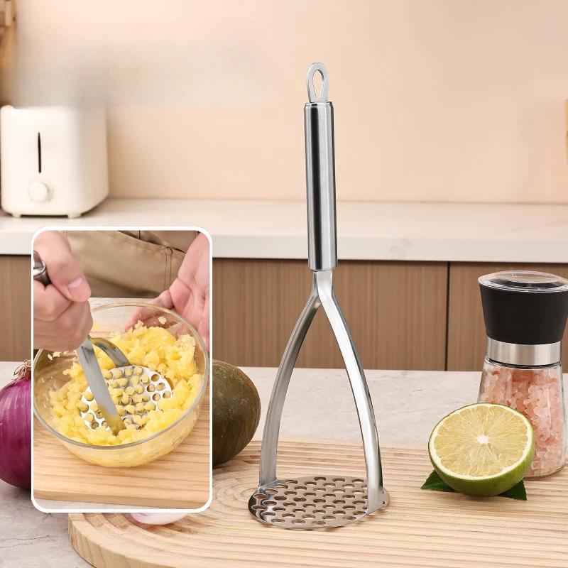 Kitchen Gadget Creative Mud Press Masher Puree Juice Maker Stainless Steel Potatoes Crusher Pusher Fruit Tools Cocina Cozinha