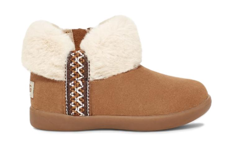 UGG Suede Comfortable And Trendy Low Shaft Kids' Boots Chestnut Kids' 1143659T-CHE