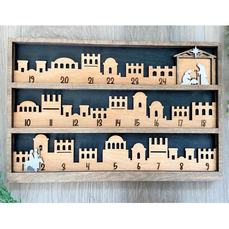 

Custom Creative Nativity Countdown Calendar Ornament for Home Decor 30x21