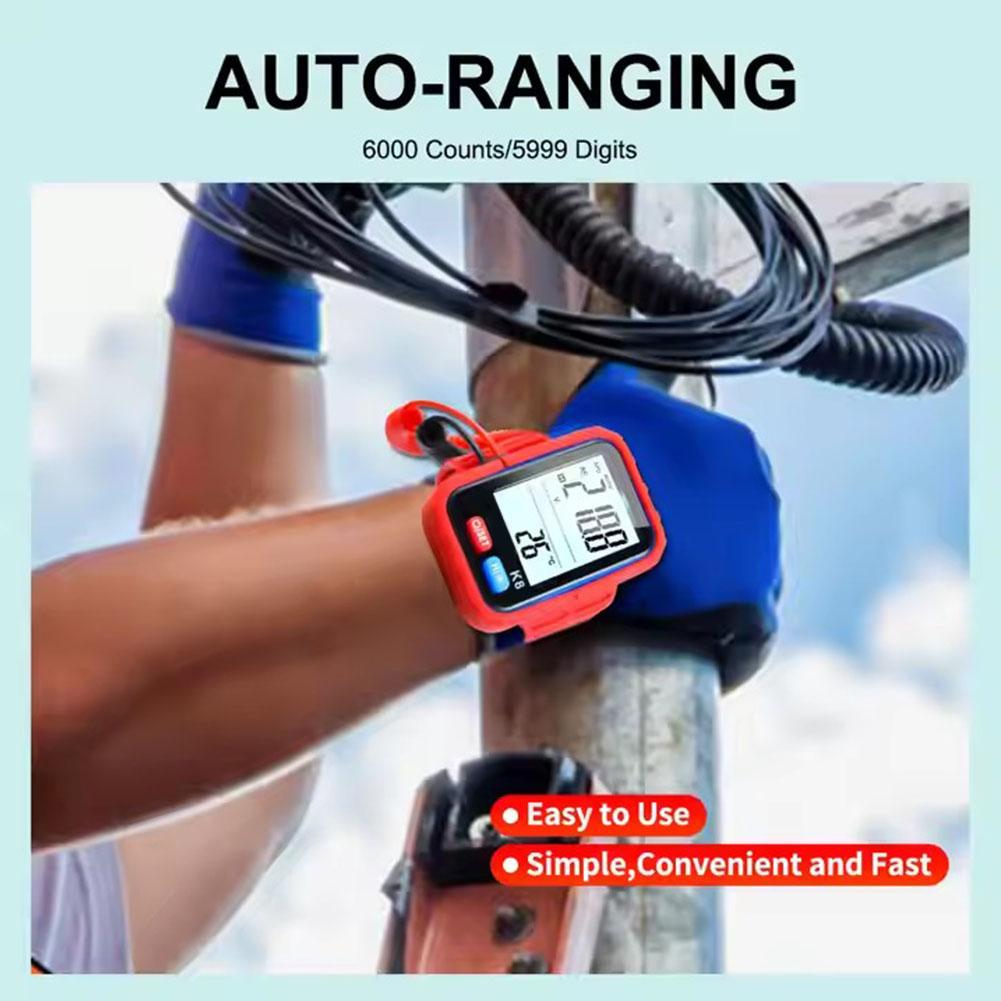 Portable Digital Wristband Multimeter High Precision Tester For High-altitude Work Rechargeable Resistance & Continuity Testing