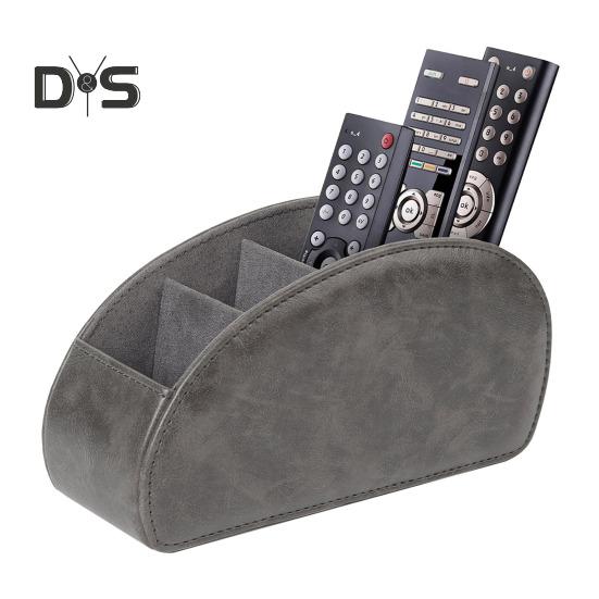 

Ящик для хранения пульта дистанционного управления с 5 отделениями, большой вместимостью, органайзер для хранения пульта дистанционного управления, держатель для ручек серый