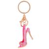 Creative Heels Shape Keychains Luxury Rhinestone Crystal Shoe for Women Girls Phone Pendant Jewelry Accessories Bag Charm