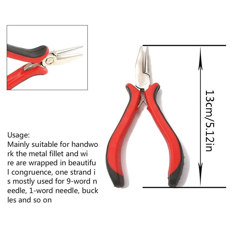 1pcs DIY Jewelry Pliers Tools Equipment Round-Nose Pliers Needle Nose Pliers For Handcraft Beadwork Wire Cutter Pliers