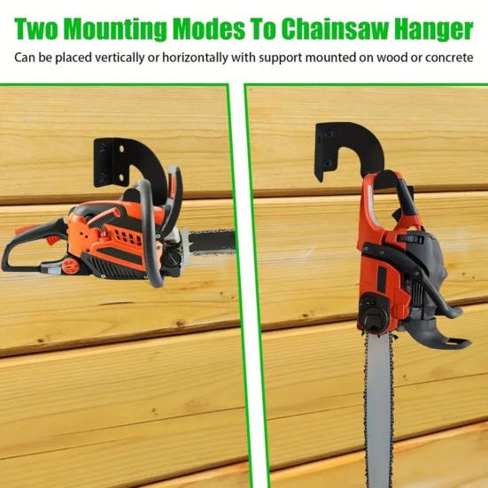 Yousheng Chainsaw Hanger Strong Load-bearing Simple Installation Heavy Duty Chainsaw Wall Mount Holder Chain Saw Rack