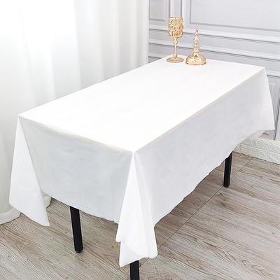 Rectangle PEVA Tablecloth Table Cloth Overlays Wedding Christmas Baby Shower Birthday Events Banquet Decor Home Dining Table
