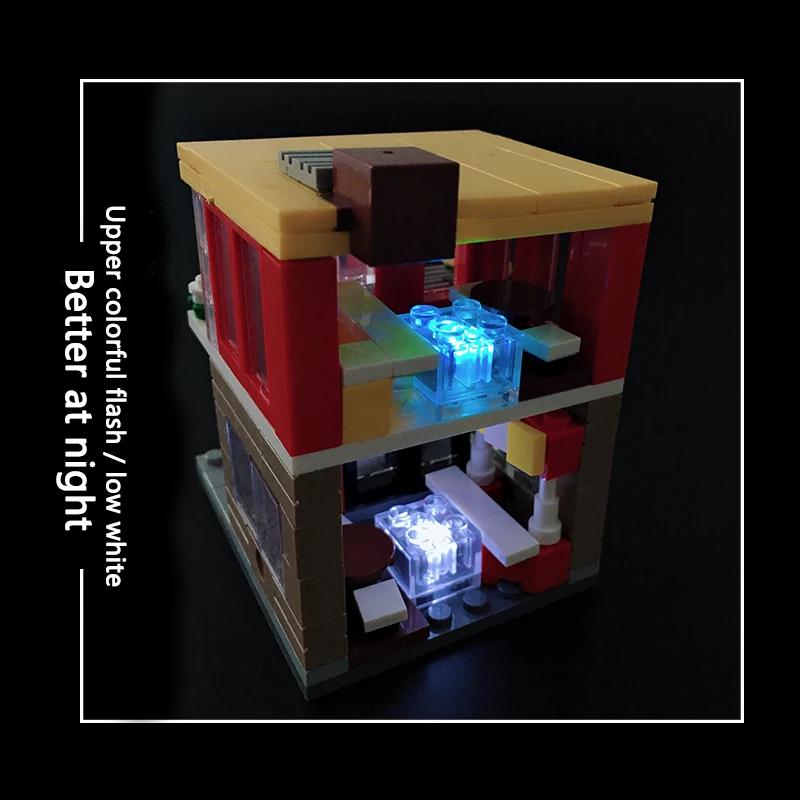 Non-Toxic 5Pcs 2X2 Dot Led Light Up Colorful Accessories Light-Emitting Classic Brick Building Blocks Compatible All Brands Light